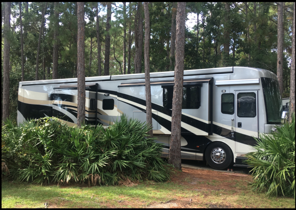 Florida campground with very close trees